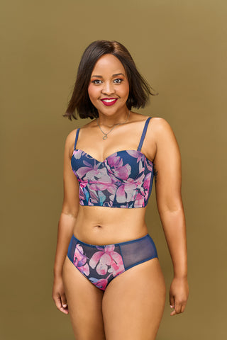 LadyLuxe Corset Bra-Bloom