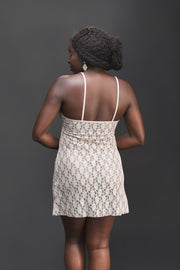 Mysterious Girl Slip in Ivory Whisper