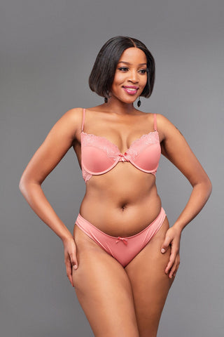 Peach Bloom Bra Set