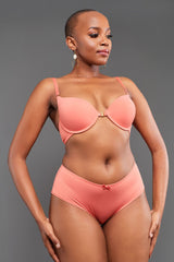 Peach Comfort T-Shirt Bra Set