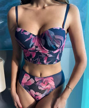 LadyLuxe Corset Bra-Bloom