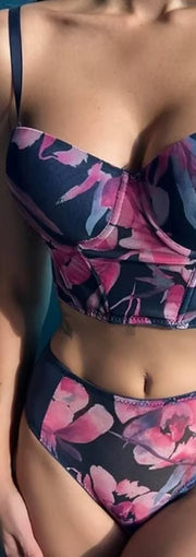 LadyLuxe Corset Bra-Bloom