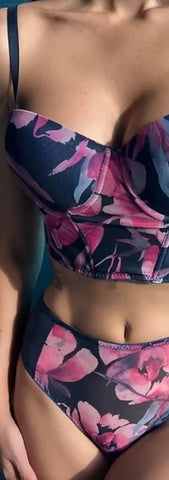 LadyLuxe Corset Bra-Bloom